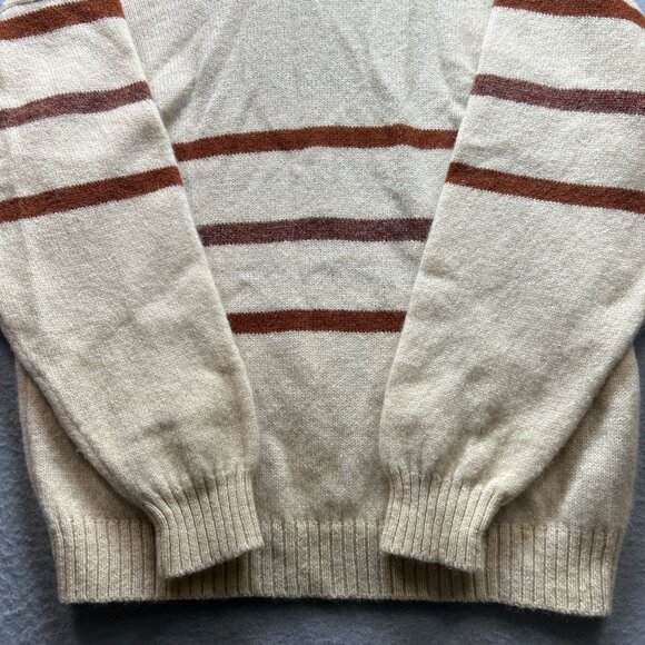 Vintage Sweater Mens XL Shetland Wool V Neck Made England 90s Layering Granola - Picture 15 of 16